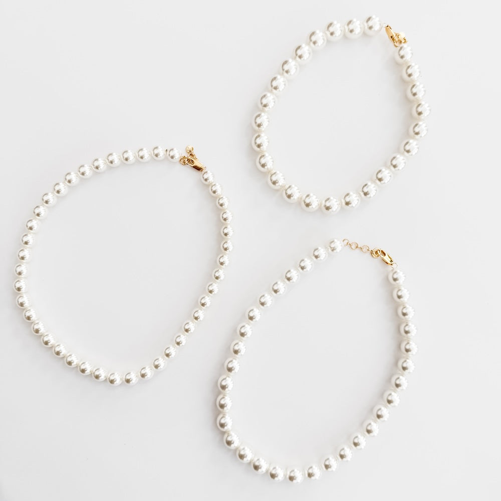 Chunky Three Piece Pearl Necklace - Bexa Boutique