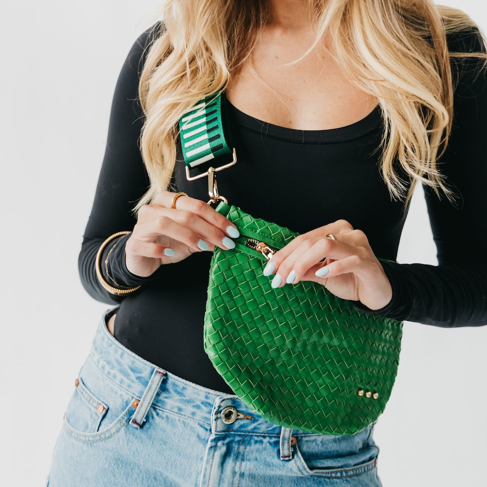 Westlyn Woven Bum Bag - TOP SELLER - Woven Checkered Black - Bexa Boutique
