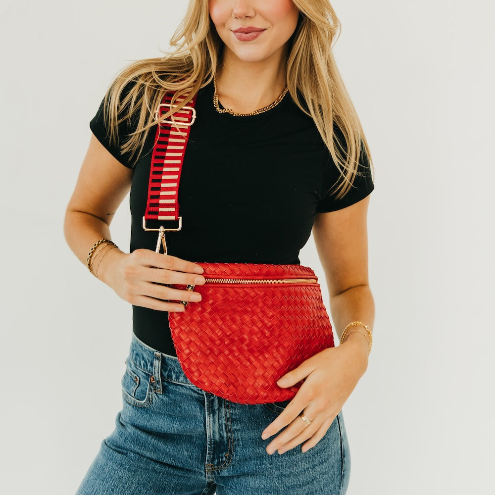 Westlyn Woven Bum Bag - TOP SELLER - Woven Checkered Black - Bexa Boutique