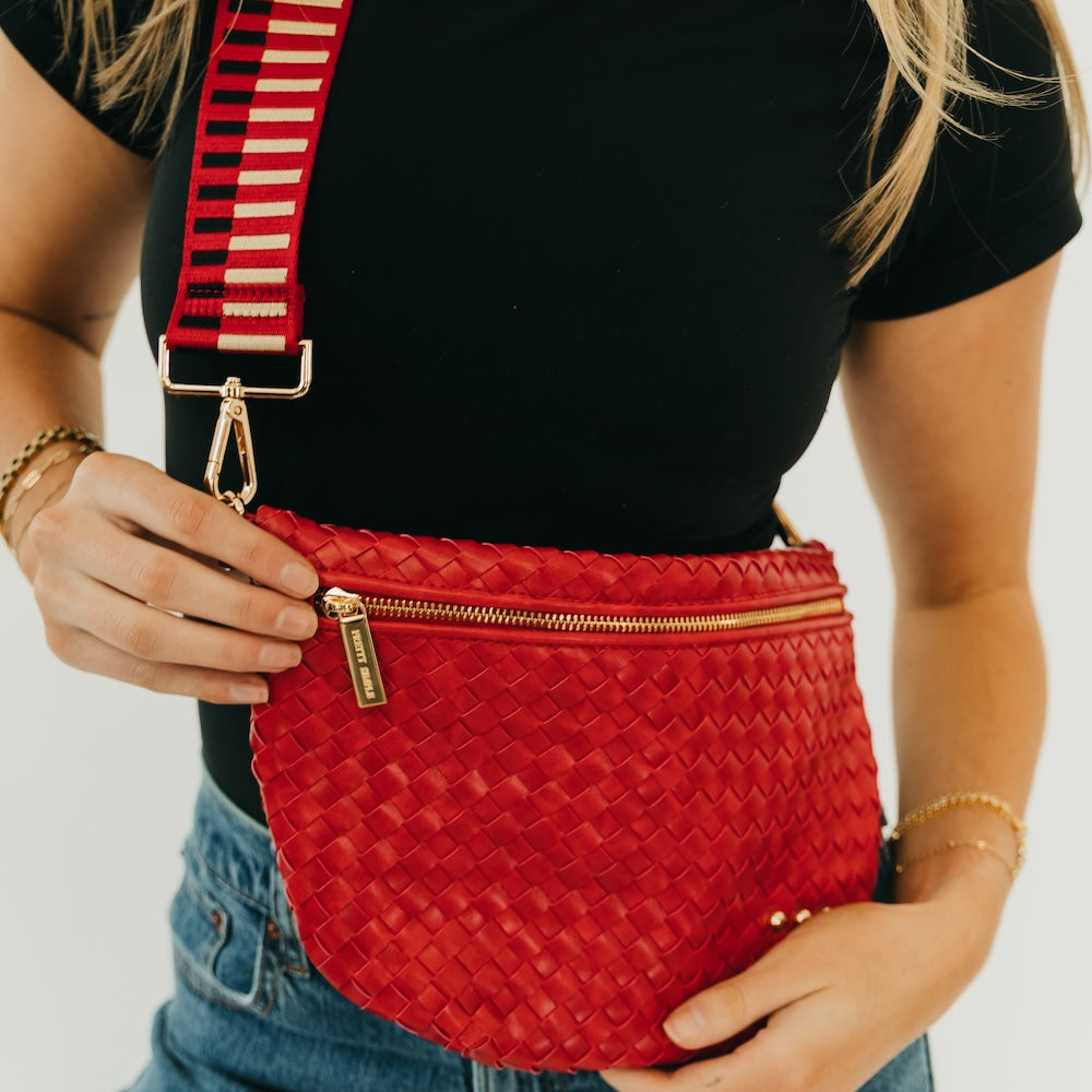 Westlyn Woven Bum Bag - TOP SELLER - Woven Checkered Black - Bexa Boutique