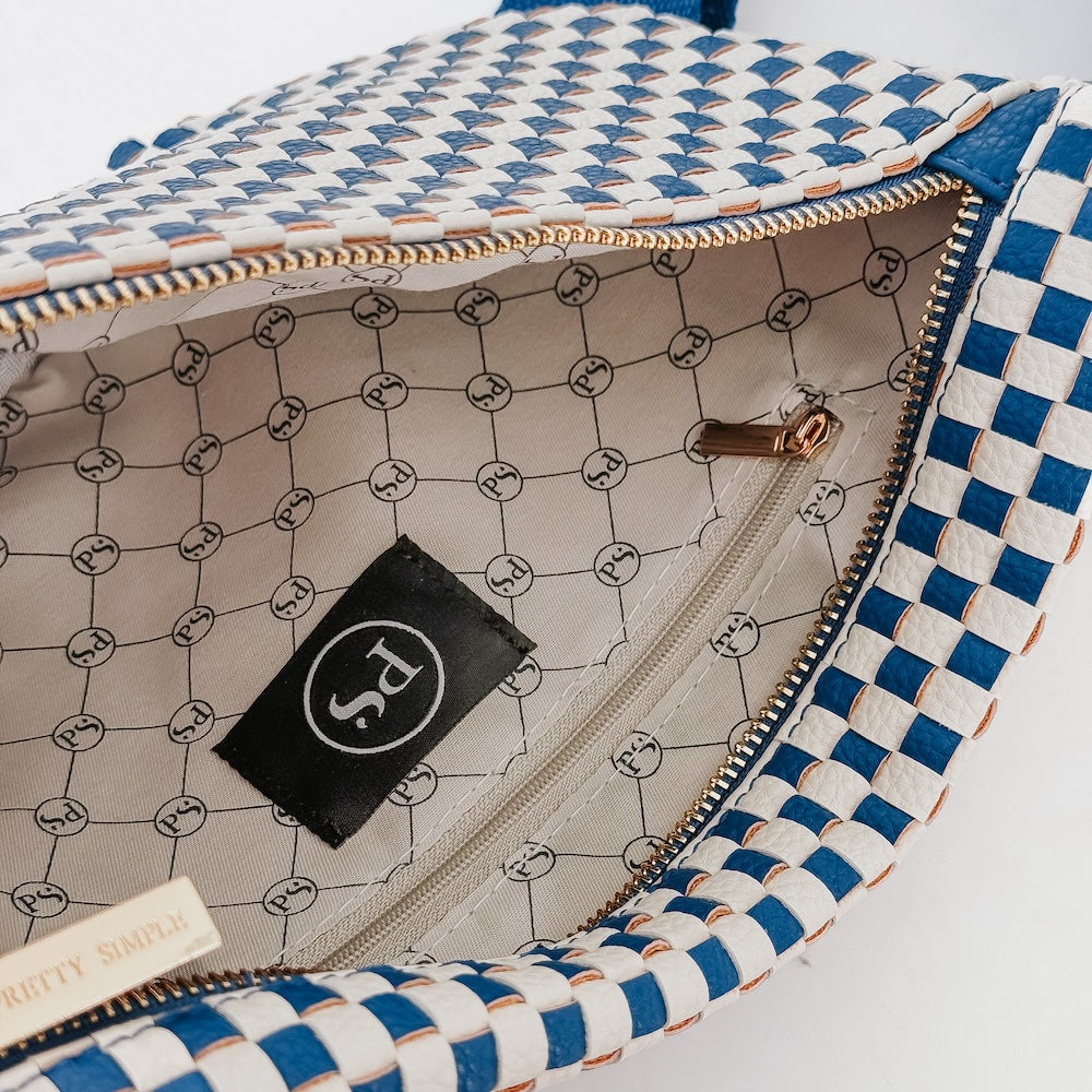 Westlyn Woven Bum Bag - TOP SELLER - Woven Checkered Black - Bexa Boutique