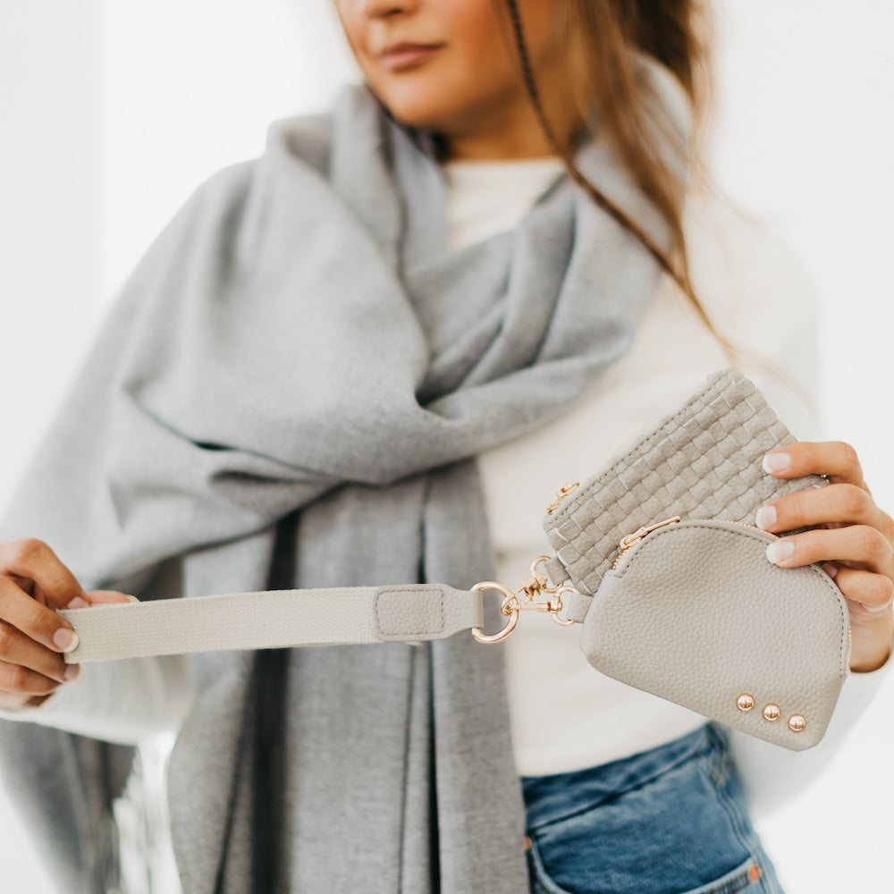 Wonderlust Woven Dual Pouch Wristlet - NEW COLOR!