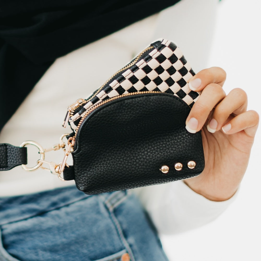 Wonderlust Woven Dual Pouch Wristlet - NEW COLOR!