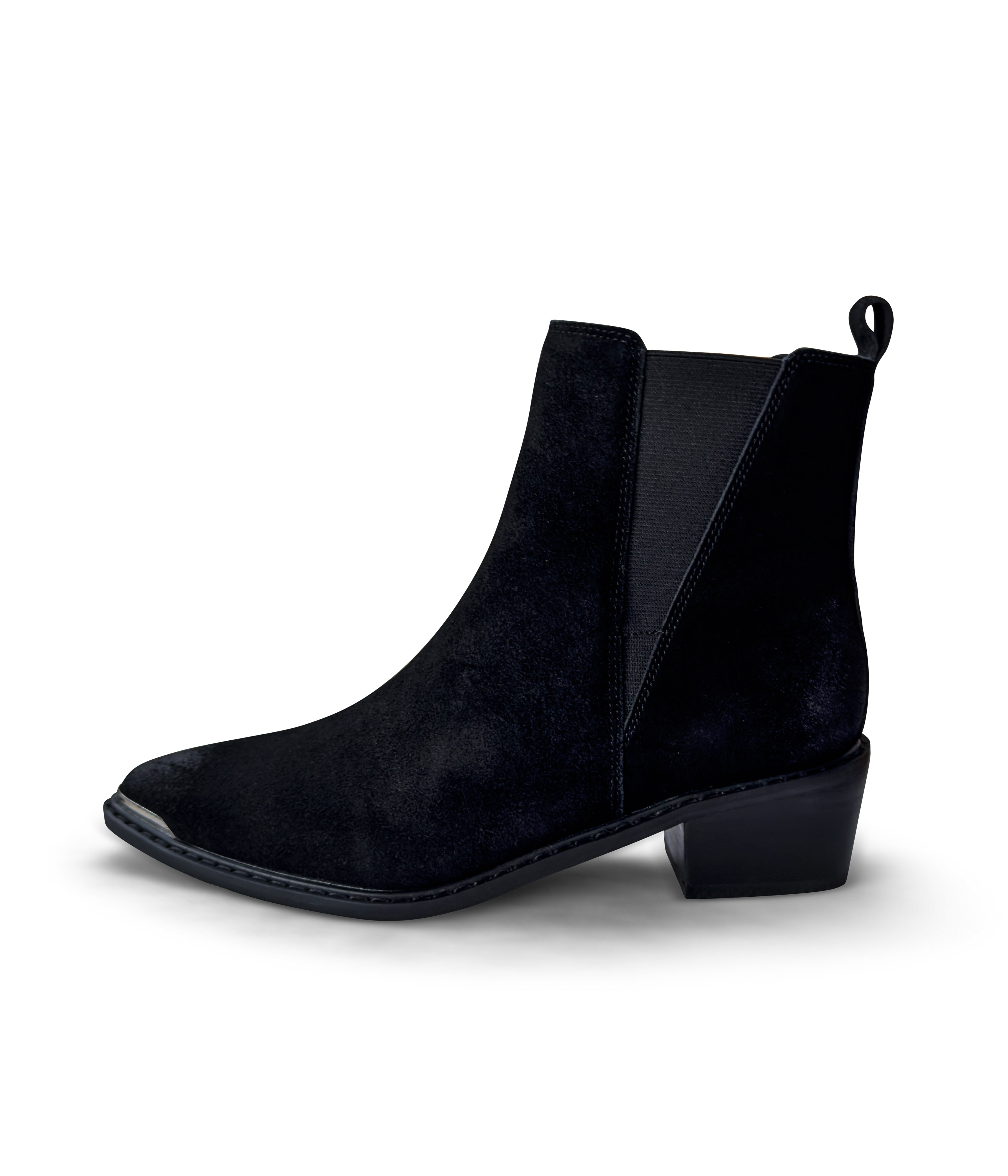 Wylie Suede Ankle Boot in Black