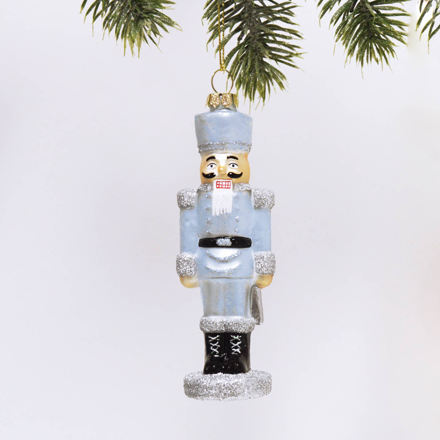 Blue Nutcracker Glass Ornament - Bexa Boutique