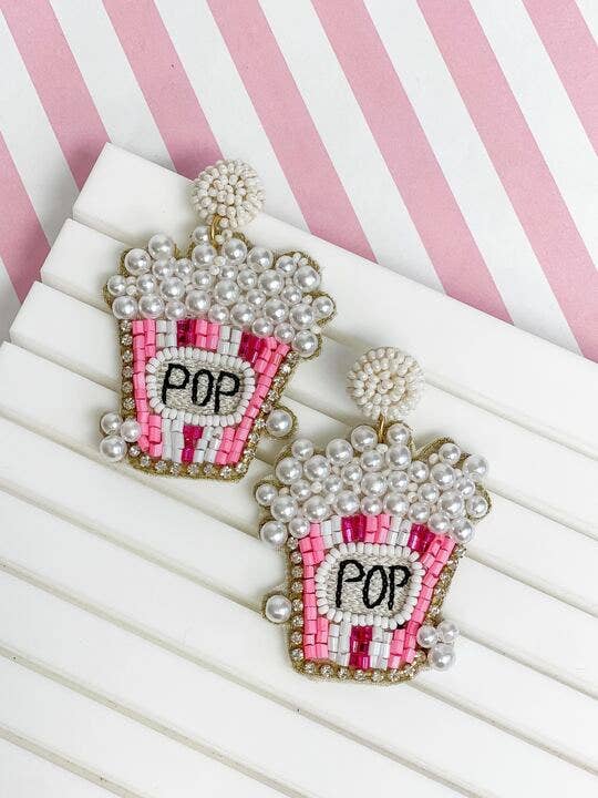 Pearly Popcorn Bucket Dangle Earrings - Bexa Boutique