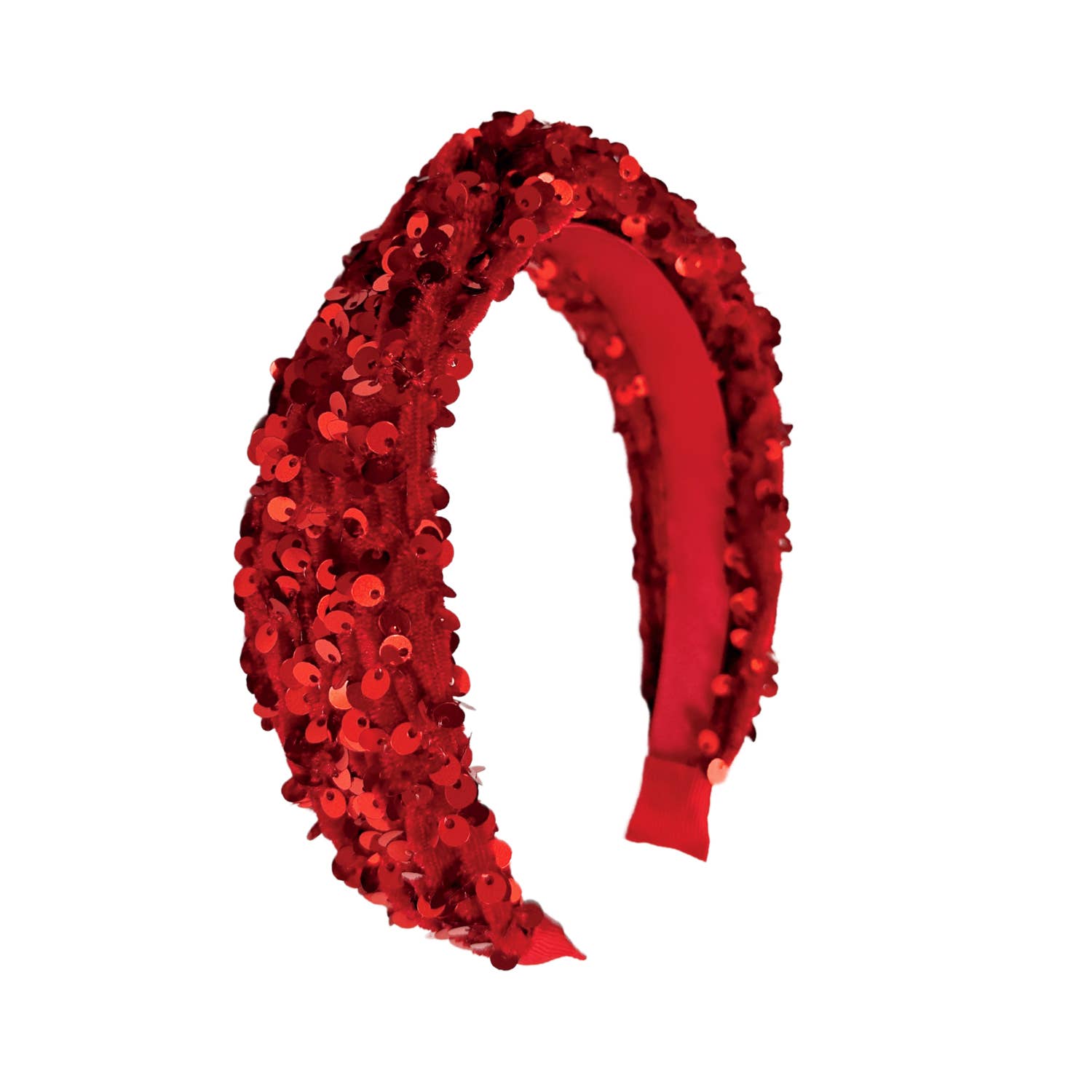 Sequin Velvet Headband - Red - Pretty Crafty Lady Shop
