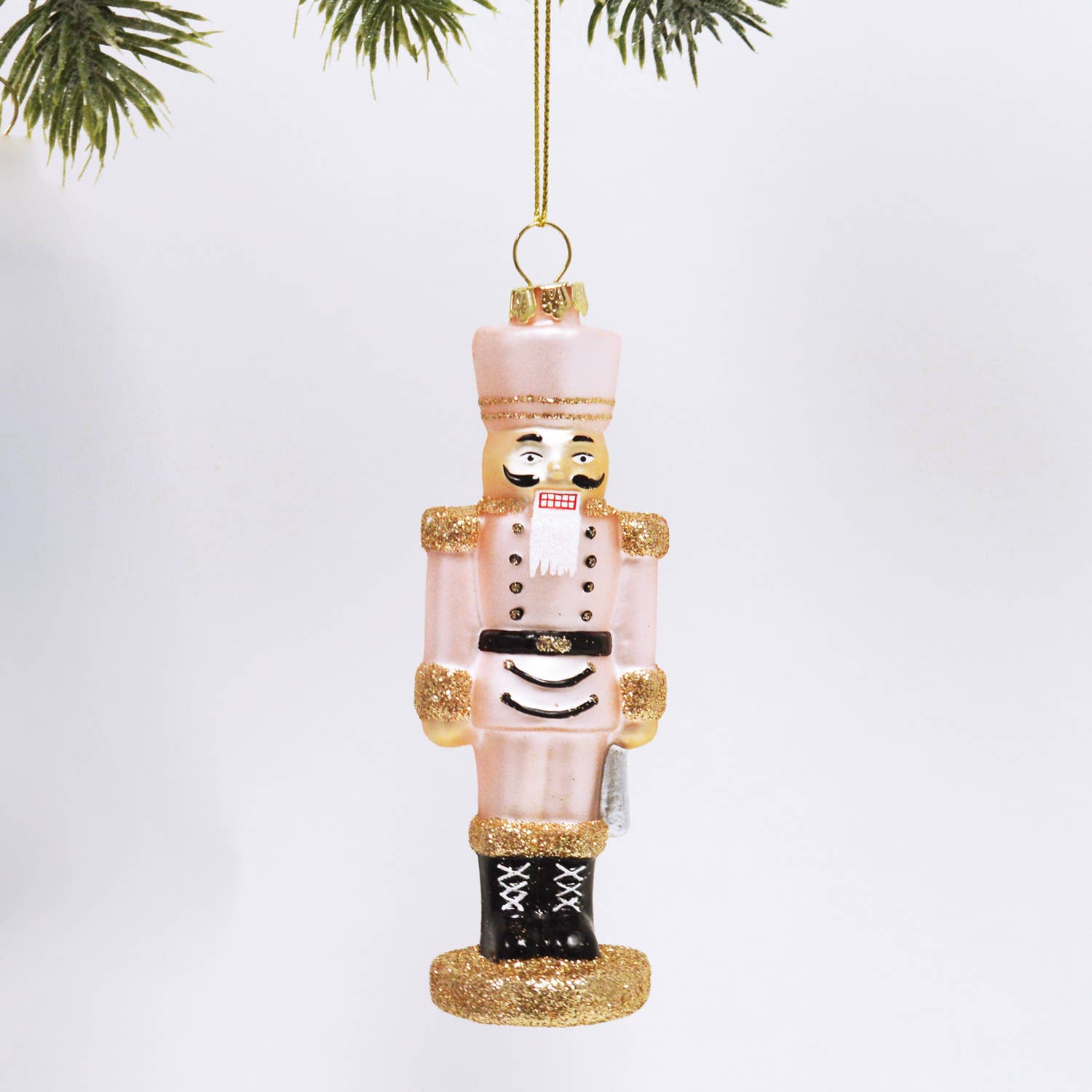 Pink Nutcracker Glass Ornament - Bexa Boutique