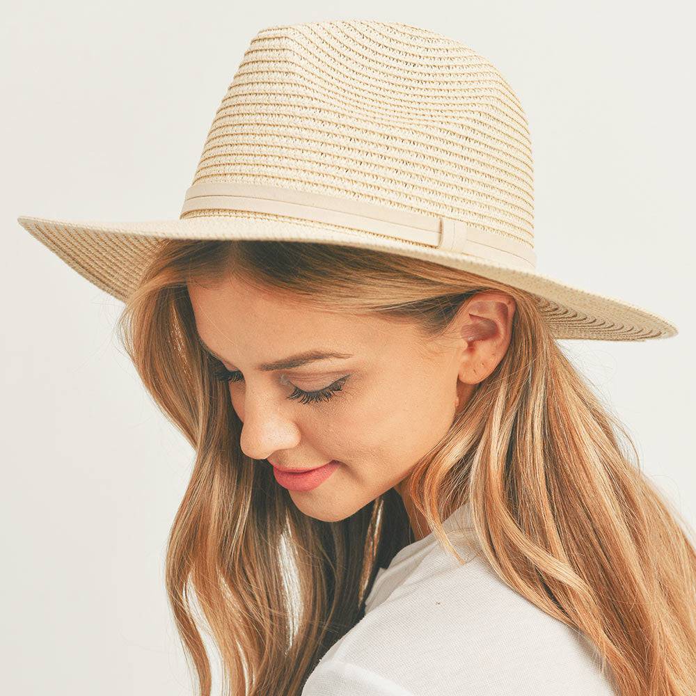 Bon Voyage Sequin Message Straw Panama Sun Hat - Pretty Crafty Lady Shop