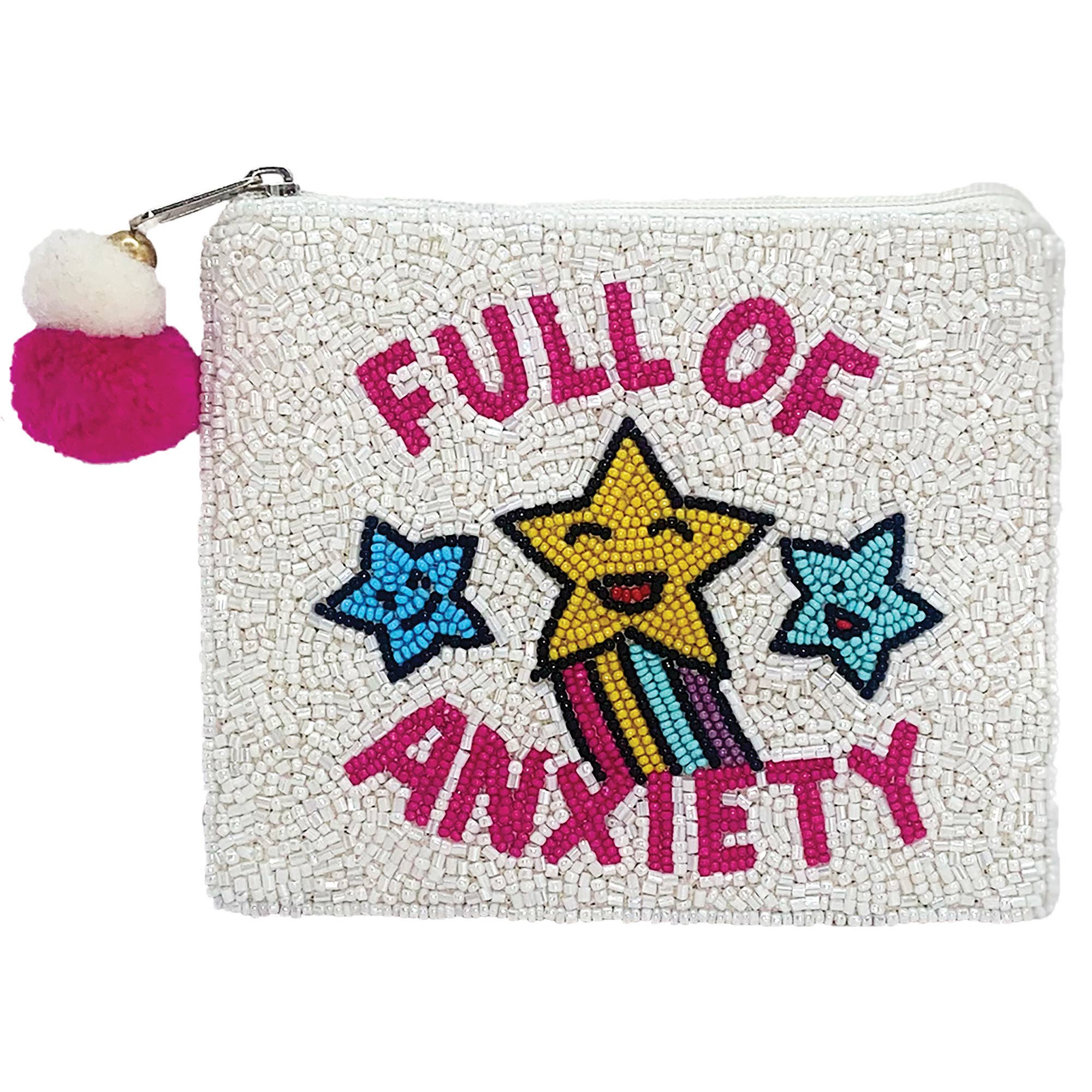 Full Of Anxiety Be Beaded Coin Pouch