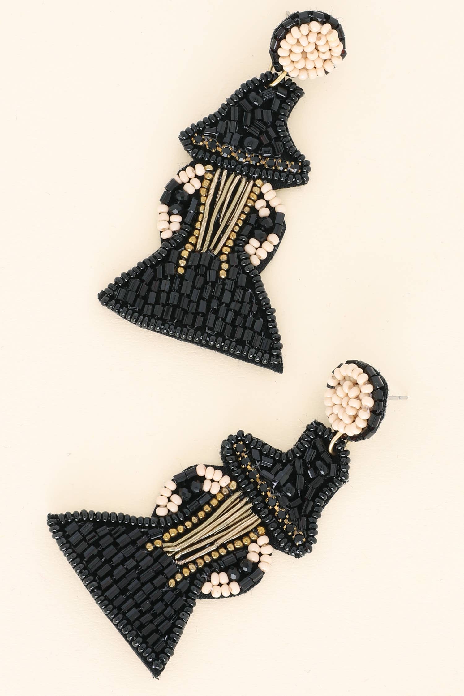 Halloween Witch Beaded Drop Earrings - Bexa Boutique